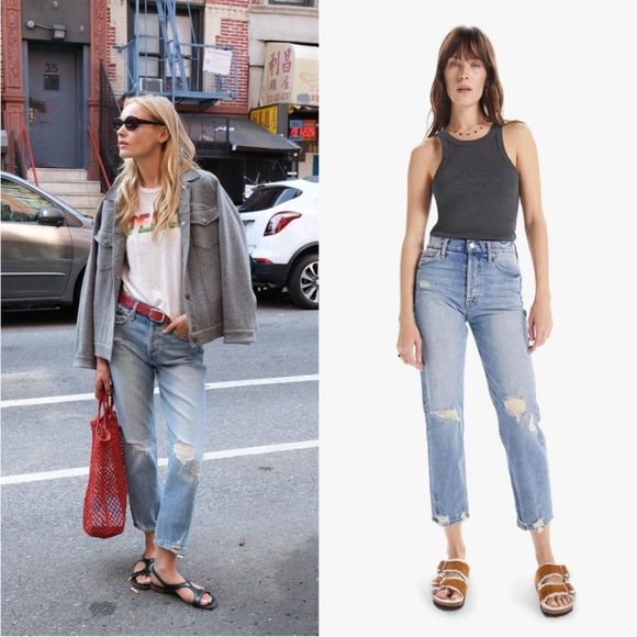 Mother Superior The Tomcat Distressed Straight Leg Jeans In The Confession 26 - Picture 4 of 16